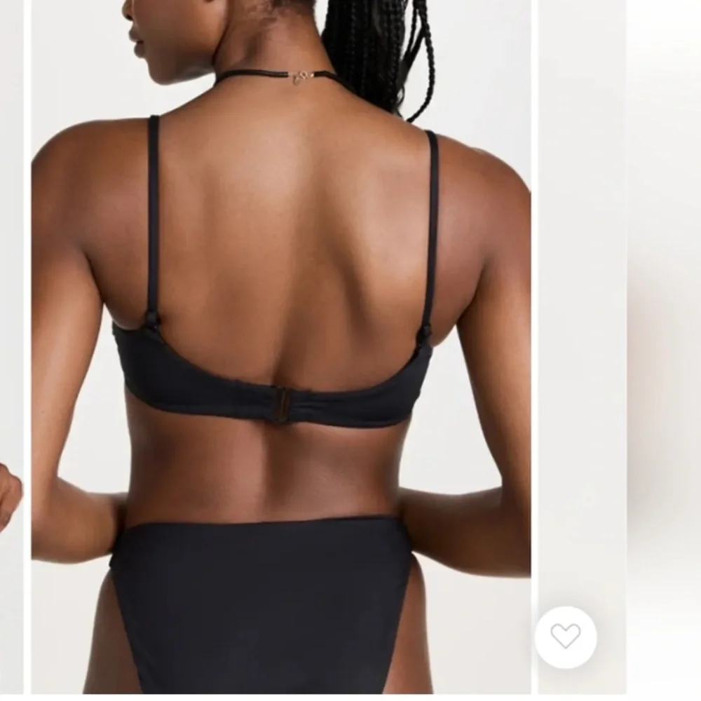 Good American bikini set show curve top better bottom black S/M (1/2) - Picture 2 of 15